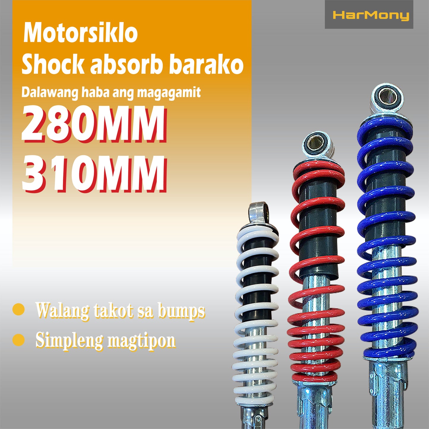 1PCS 280mm 310mm Rear Suspension Shock Support Absorber Universal XRM TMX WAVE CT100 STX RUSI