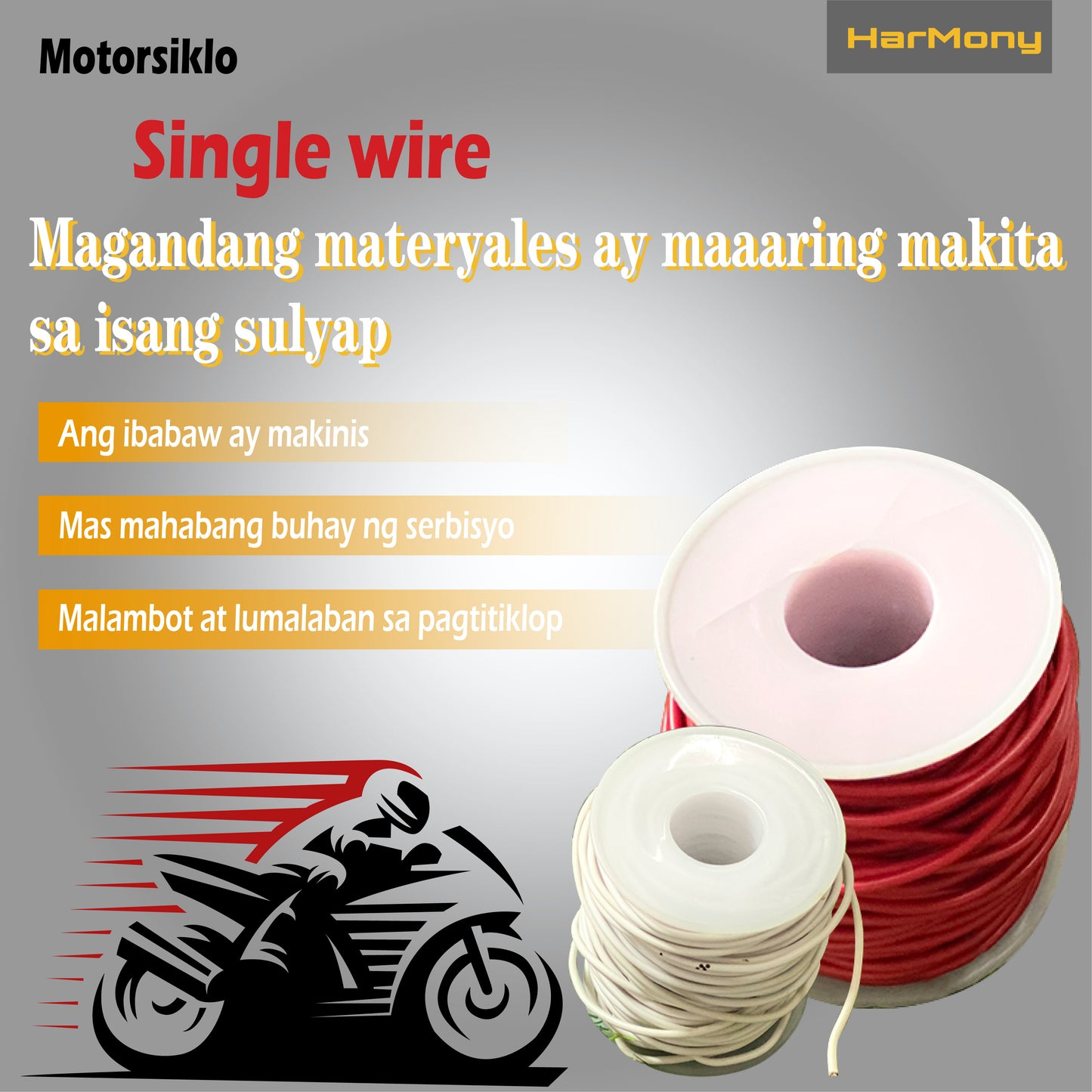 Harmony 1 Roll Car Automotive Motorcycle Wire 30 Meters Roll Size18